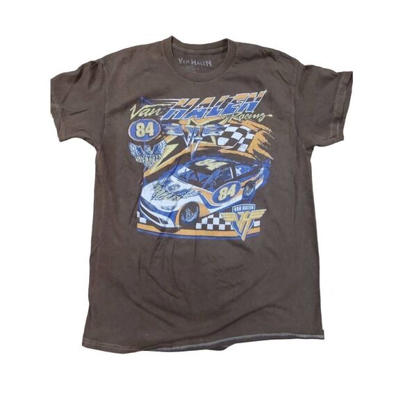 VAN HALEN BAND TEE SHORT SLEEVE BROWN SMALL - Picture 2 of 7